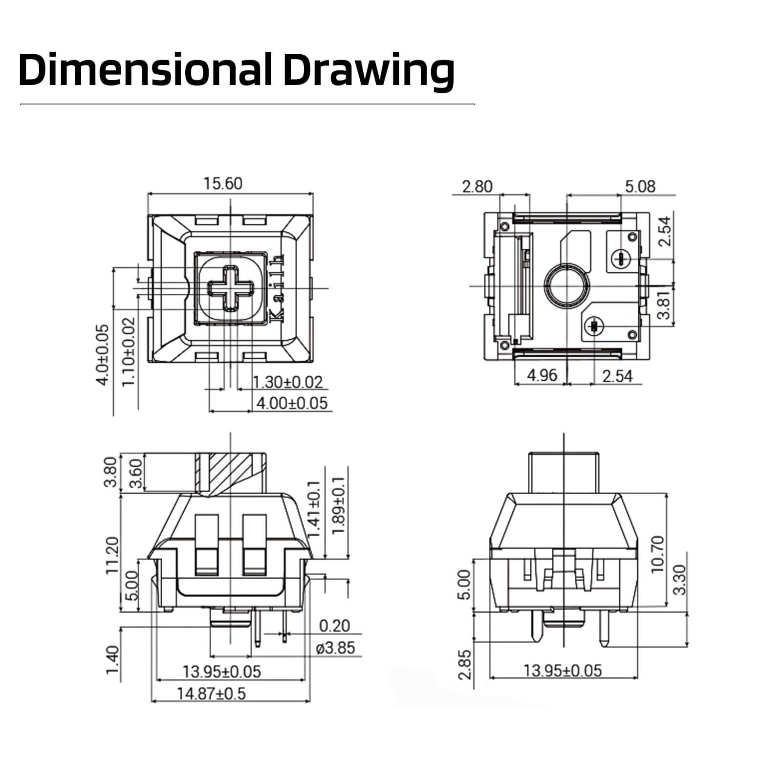 RK x LTC Kailh Switches White for Mechanical Gaming Keyboard DIY (30 Pcs, White)(Ships to US Customers Only)