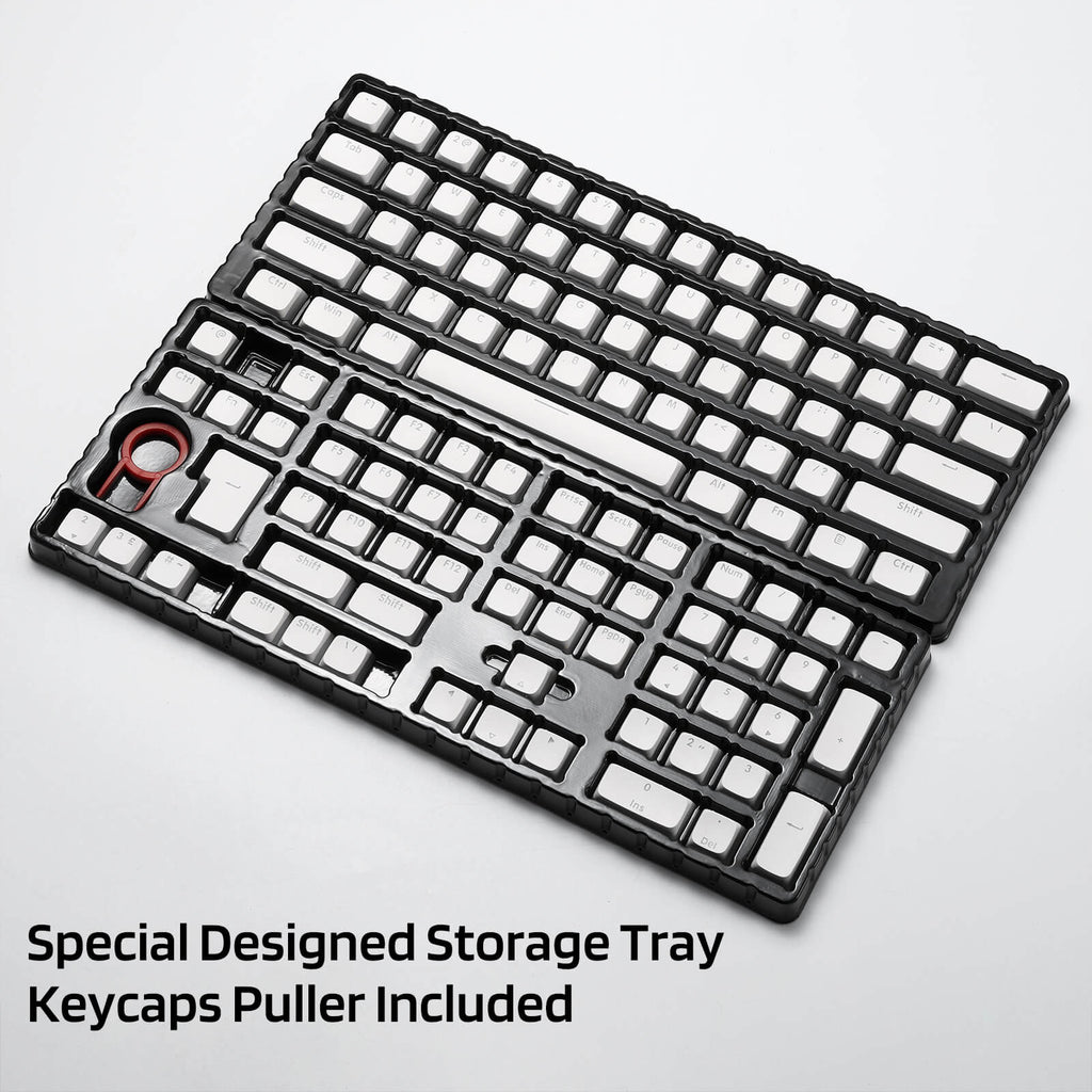 RK x LTC PBT Double Shot 117-Key Pudding Keycaps Set , Translucent XDA Profile for ISO & ANSI Layout 61/68/84/87/98/104 Keys Mechanical Keyboard (Ships to US Customers Only)