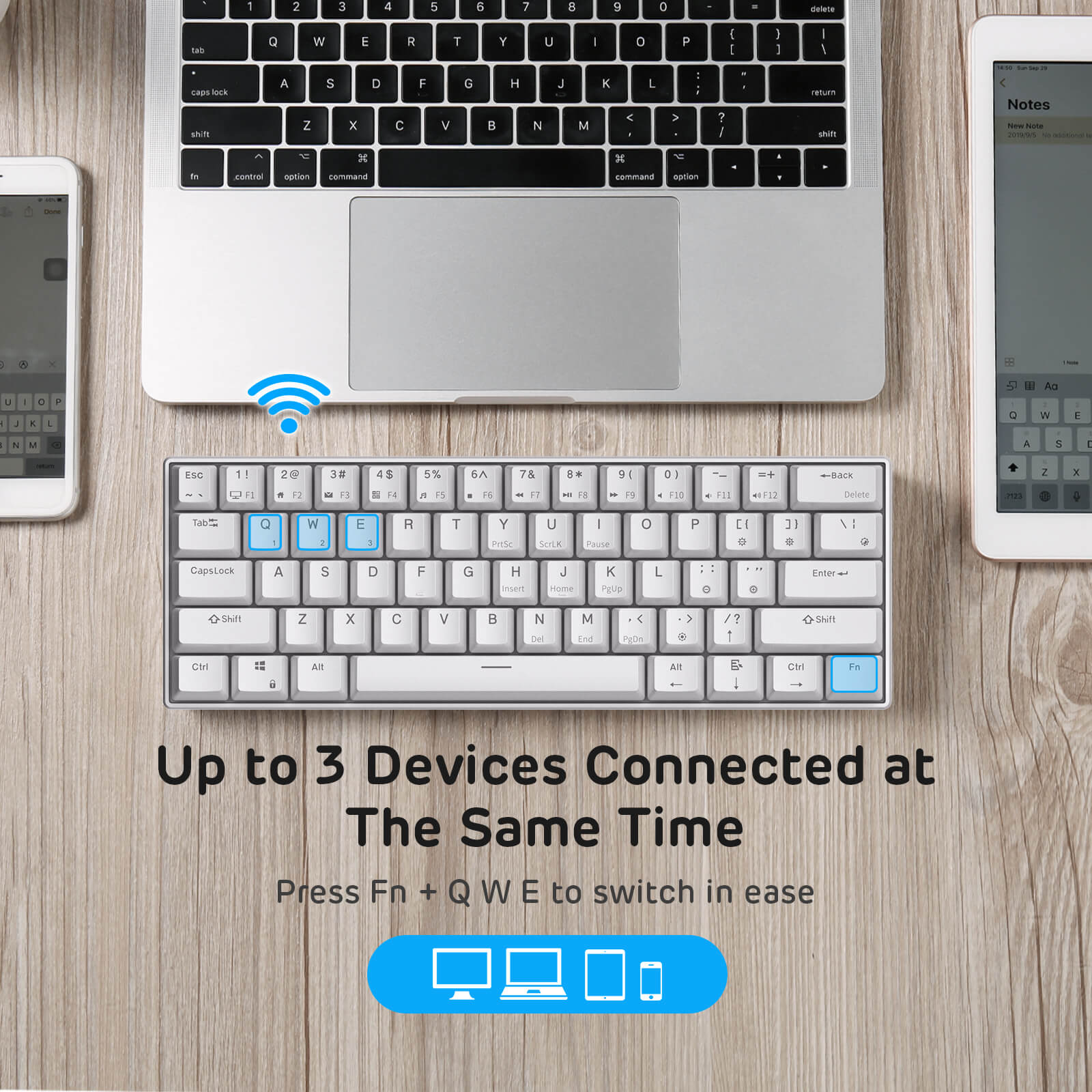 RK61 60% Wireless Mechanical Keyboard (Single Color Backlit)