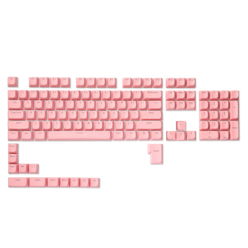 (US Only) RK x LTC 117-Key PBT Double Shot Keycaps, Translucent OEM Profile for ISO & ANSI Layout 61/68/84/87/98/104 Keys Mechanical Keyboard (Pink)  (Ships to US Customers Only)